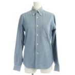 インディビジュアライズドシャツ INDIVIDUALIZED SHIRTS 長袖 ボタンダウンシャツ ブラウス 前開き 胸ポケット 30 13 1/2 水色