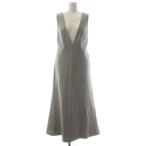 ロンハーマン Ron Herman ウールVネックロングワンピース ノースリーブ マキシ丈 XS 杢グレー /MI ■OS ■SH レディース