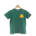 モンクレール キッズ MAGLIA T-SHIRT ロゴワッペン装飾Tシャツ カットソー 半袖 10 140cm 緑 黄色 グリーン キッズ