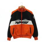 ナインティナインティ 9090 TECHNO Track Jacket ジャケット トラック ジップアップ M オレンジ 黒 ブラック /HK ■OS ■SH メンズ