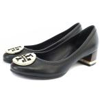 ショッピングトリーバーチ トリーバーチ TORY BURCH BASIC AMY PUMP MESTICO パンプス ロゴ レザー ローヒール 6M 23cm 黒 ブラック /SR5 レディース