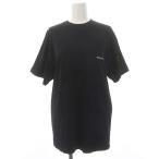 バレンシアガ BALENCIAGA ロゴプリントショートスリーブTシャツ カットソー 半袖 M 黒 ブラック 白 ホワイト 613969 /DO ■OS ■SH レディ