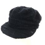 ショッピングシャネル シャネル CHANEL 帽子 キャスケット ツイード ココマーク M 黒 ブラック /YO17 ■OH レディース