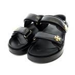 トリーバーチ TORY BURCH キラ スポーツサンダル レザー 6 23cm 黒 ブラック 144328 /AK3 レディース