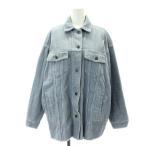 ショッピングzara ザラ ZARA コーデュロイジャケット コットン XS 水色 ライトブルー /NR ■OS レディース
