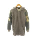 ショッピングディーゼル ディーゼル DIESEL 袖デニムデザイン フルジップパーカー フード XS グレー /DF ■OS メンズ