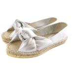  MiuMiu miumiu эспадрильи плоская обувь кожа 36 23cm серебряный цвет /SR8 женский 