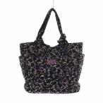 マークバイマークジェイコブス MARC by MARC JACOBS トートバッグ キルティング 総柄 花柄 ナイロン 黒 ブラック 紫 パープル