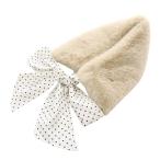  Lilly Brown Lily Brown 23AW шарф имеется мех пелерина .-ju белый белый /SR11 женский 