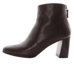 ミッシェル ヴィヴィアン MICHEL VIVIEN チャンキーヒール レザーショートブーツ 38 24.5cm 茶色 ブラウン /SR14 レディース