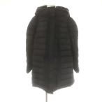 ミュウミュウ miumiu リボン ダウンコート アウター ミドル丈 フード 40 黒 ブラック /ES ■OS レディース