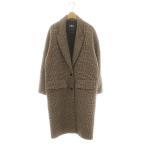 ザラ ZARA チェスターコート ダブル 千鳥柄 ウール混 S ベージュ マルチカラー /YQ ■OS レディース