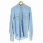 ポロ ラルフローレン POLO RALPH LAUREN ダブルポケットシャツ ボタンダウン 長袖 ステンカラー M 青 ブルー /AT ■OS ■SH メンズ