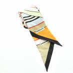 バーバリー BURBERRY スカーフ リボン シルク マルチストライプ マルチカラー ■OS レディース