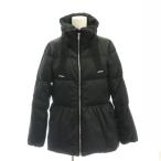 アナイ ANAYI 23AW ソロサテンペプラムダウンジャケット ボリュームネック 34 ブラック /ES ■OS レディース