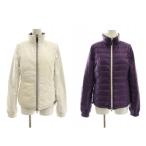  paul (pole) Stuart PAUL STUART двусторонний 2Way пуховик воротник-стойка M белый белый фиолетовый лиловый /AT #OS женский 
