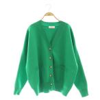 スローブ イエナ SLOBE IENA  ワイドシルエットVネックカーデ カーディガン 長袖 グリーン /ES ■OS レディース