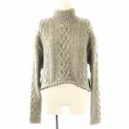 ショッピングzara ザラ ZARA ケーブルニットメタルボールセーター 長袖 S グレー /NR ■OS レディース