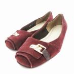  Reagal REGAL Flat туфли-лодочки замша кожа 23cm бордо /JS женский 
