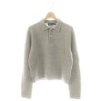 ポロ バイ ラルフローレン Polo by Ralph Lauren カシミヤ ポロニット セーター ロングスリーブ XS TP グレー /ES ■OS レディース