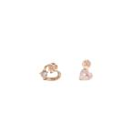 サマンサティアラ Samantha Tiara ピアス K10 PG ハート ローズクォーツ ピンクゴールド /SR38 レディース