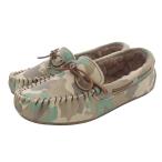 エミュー emu 迷彩 カモフラ モカシン シューズ W7 24cm 緑 グリーン /SR33 レディース