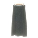 スタイリング styling/ 23AW ラメ フェザーニットロングスカート セミフレア 0 黒 青 /NR ■OS レディース
