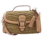 コーチ COACH クリオ トップ ハンドル ストロー かごバッグ ショルダーバッグ 2way オレンジ 茶色 ブラウン CA154 /SR38 レディース