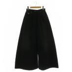 プラダ PRADA 24年 GFP520 ブラックデニム ジーンズ ワイドパンツ ボタンフライ コットン 25 黒 ブラック /NR ■OS ■SH レディース
