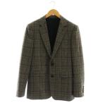 セリーヌ CELINE チェック柄2Bテーラードジャケット アウター 総裏地 ウール 46 グレー 2V61P785V /NR ■OS ■AD メンズ