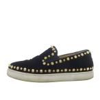  Christian Louboutin Christian louboutin туфли без застежки спортивные туфли заклепки шиповки велюр 34 черный /YO25 женский 