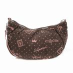 レスポートサック LesportSAC ショルダーバッグ ポーチ ナイロン 総柄 ロゴ 茶 ブラウン ピンク /FT レディース