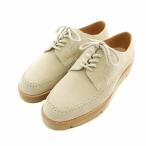 未使用品 マルボー SIDE STITCHING SHOES ローファー デッキシューズ スウェード 厚底 38 24.5cm ベージュ /AS ■OS レディース