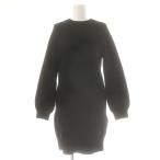 ロンハーマン Ron Herman リブニットワンピース ミニ 長袖 XS ブラック /DO ■OS ■SH レディース