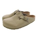 ビルケンシュトック BIRKENSTOCK ボストン レザー クロッグサンダル サボ 26cm カーキ 緑 /SR27 メンズ