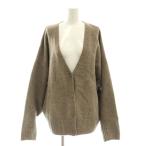 ショッピングzara ザラ ZARA Vネック カーディガン ニット 長袖 M 茶 ブラウン /AT ■OS レディース