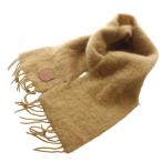 ショッピングロエベ ロエベ LOEWE スカーフ モヘア&ウール マフラー フリンジ 茶色 ブラウン /SR38 ■OH レディース