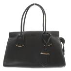 トッズ TOD'S ノート NOTE トートバッグ ハンドバッグ レザー ブラック /YO12 レディース
