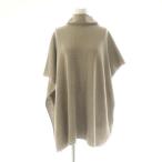 エヴァムエヴァ evam eva WOOL SABLE PONCHO ニット ポンチョ プルオーバー ハイネック F グレー /DF ■OS レディース