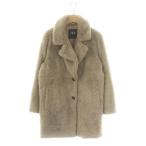 ザラ ZARA フェイクファーコート アウター XS グレージュ /ES ■OS レディース
