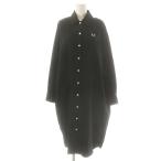 フレッドペリー FRED PERRY シャツワンピース ロング 長袖 UK8 ブラック /DO ■OS ■SH レディース