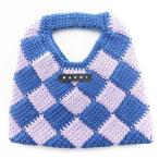 マルニ MARNI DIAMOND CROCHET MINI BAG ミニハンドバッグ かぎ編み 青 ブルー 紫 パープル /UO ☆AA★ レディース