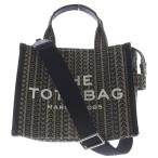 マークジェイコブス MARC JACOBS ザ モノグラム ジャカード トートバッグ スモール 2way ショルダーバッグ 茶 ブラウン 黒 ブラック /SR43