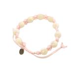 チャン ルー CHAN LUU コード ビーズ ブレスレット ピンク 白 ホワイト /SR21 レディース