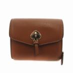 ケイトスペード KATE SPADE 美品 二つ折り財布 ウォレット レザー ロゴ 茶 ブラウン /FT レディース