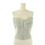 mutoa-ruM TO R WESTERN MOOD DENIM BUSTIER TOPS бюстье bare top Denim F голубой /DF #OS #SH женский 