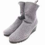 アルシュ ショートブーツ 本革 レザー ウエッジソール 39 グレー系 /UO レディース