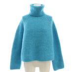 未使用品 ザラ ZARA タートルネックニット セーター 長袖 S 青 ブルー /AT ■OS レディース