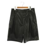 ショッピングzara ザラ ZARA エコレザー ハーフパンツ タック M 黒 ブラック /AT ■OS レディース