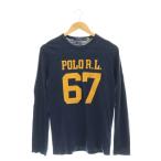 ポロ ラルフローレン POLO RALPH LAUREN 長袖 カットソー Tシャツ プリント XS 紺 オレンジ /MI ■OS メンズ